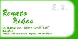 renato mikes business card